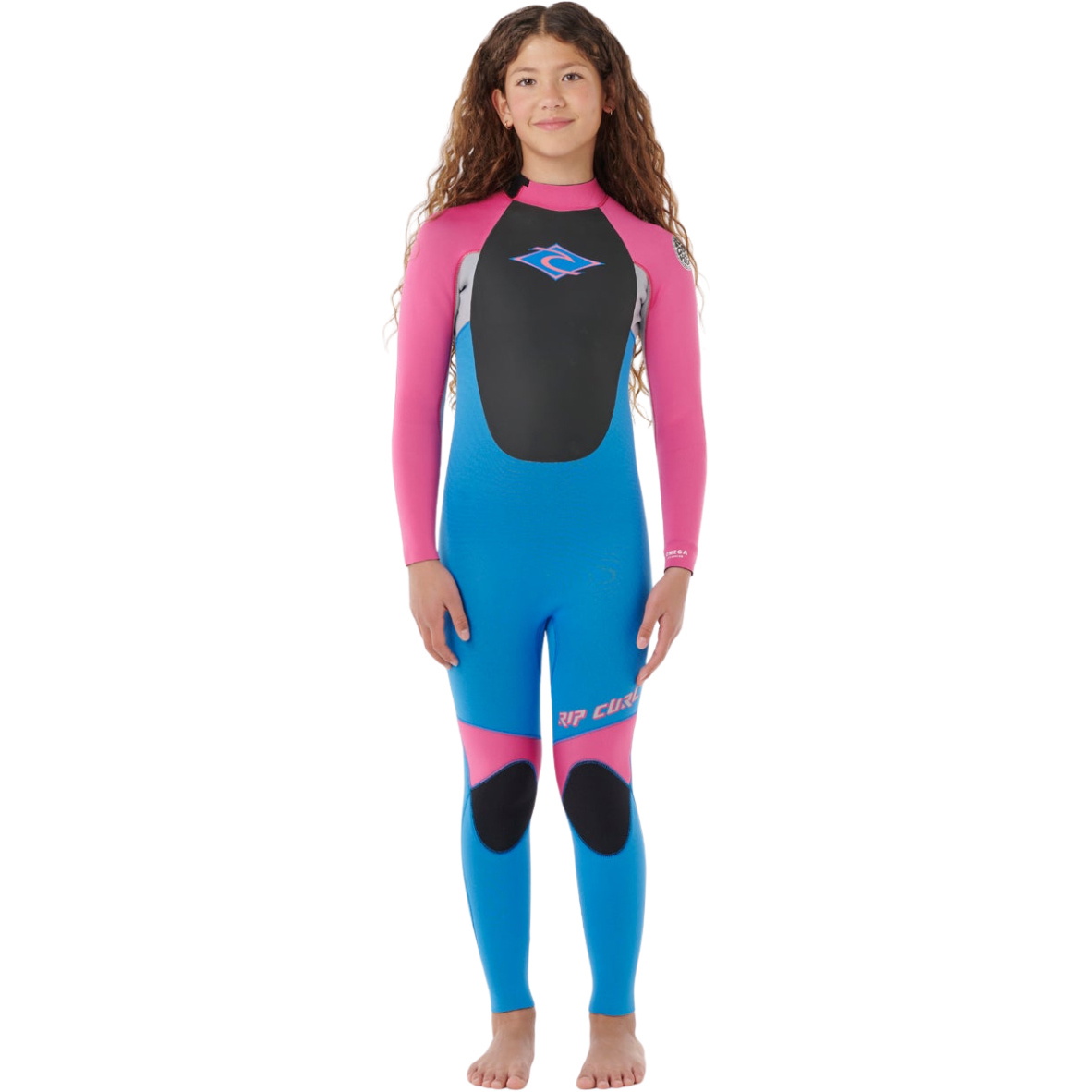 2026 Rip Curl Junior Omega 4/3mm Back Zip Våddragt 13OBFS - Pink